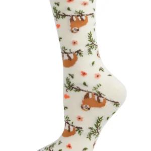 Women's Sloth Bamboo Blend Crew Socks