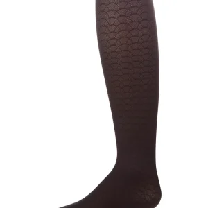 Girls Micro-Mesh Half-Moon Textured Fashion Tights